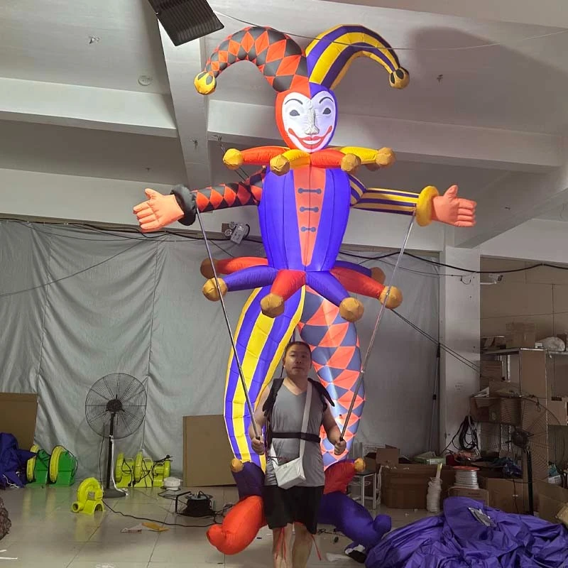 Inflatable Clown Man Carrying Parade Puppet1 Inflatable Clown Man Carrying Parade Puppet1